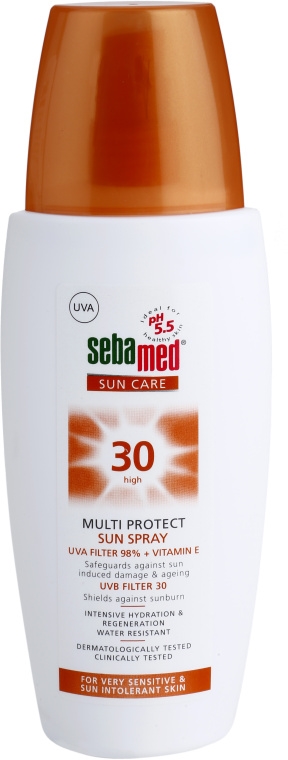 Солнцезащитный спрей с мультизащитой от солнца для чувствительной кожи Sebamed, spf 30 150 мл
Солнцезащитный спрей с мультизащитой от солнца для чувствительной кожи Sebamed, spf 30 150 мл