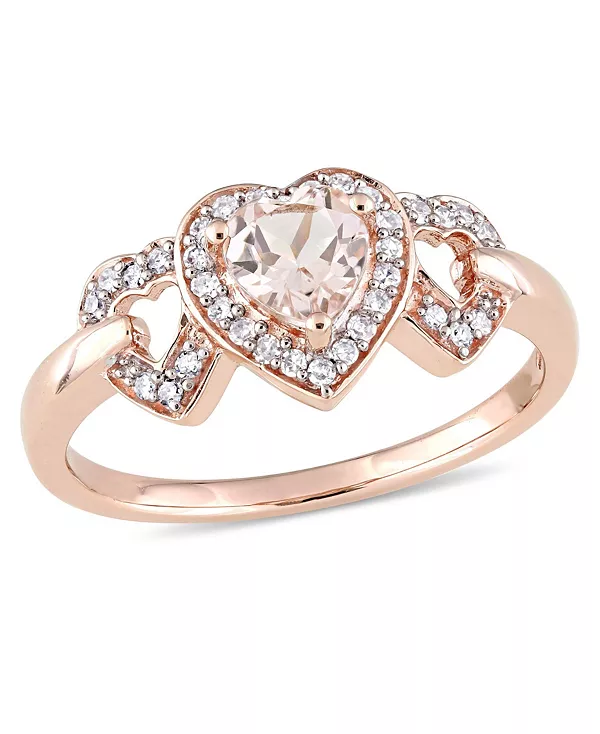 Кольцо с морганитом и бриллиантами в форме сердца Macy'S, pink
Кольцо с морганитом и бриллиантами в форме сердца Macy'S, pink
