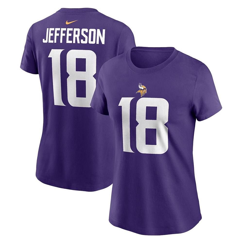 Женская футболка Nike Justin Jefferson Purple Minnesota Vikings с именем и номером игрока, цвет Mvk Purple
Женская футболка Nike Justin Jefferson Purple Minnesota Vikings с именем и номером игрока, цвет Mvk Purple