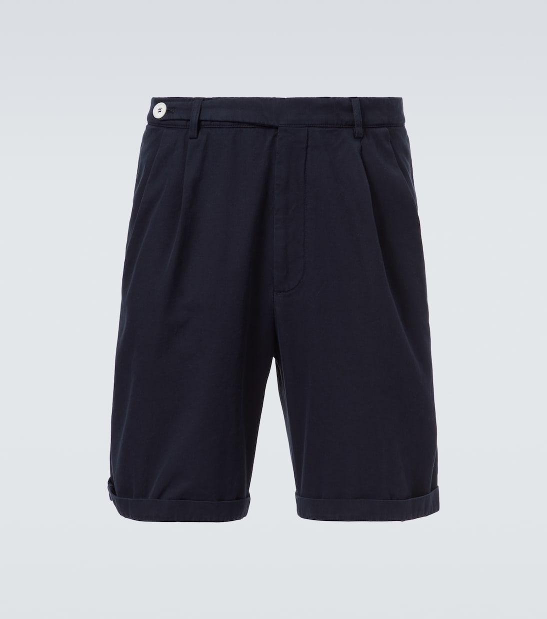 Бермуды из хлопкового габардина Brunello Cucinelli, темно-синий 
Бермуды из хлопкового габардина Brunello Cucinelli, темно-синий