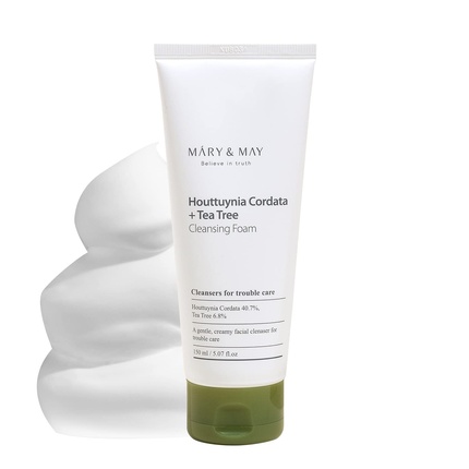 Mary&May Houttuynia Cordata + Tea Tree Cleansing Foam 5.07 Fl Oz/150 ml - Очищающее средство для ухода за порами для проблемной и чувствительной кожи 
Mary&May Houttuynia Cordata + Tea Tree Cleansing Foam 5.07 Fl Oz/150 ml - Очищающее средство для ухода за порами для проблемной и чувствительной кожи