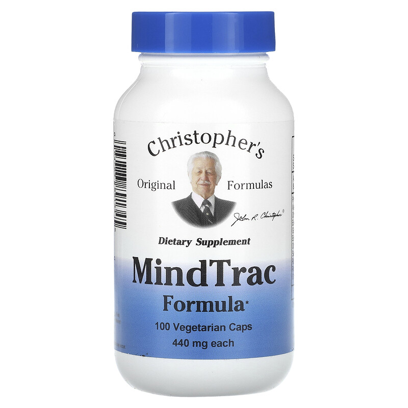 Christopher's Original Formulas, MindTrac Formula, 440 мг, 100 вегетарианских капсул
Christopher's Original Formulas, MindTrac Formula, 440 мг, 100 вегетарианских капсул
