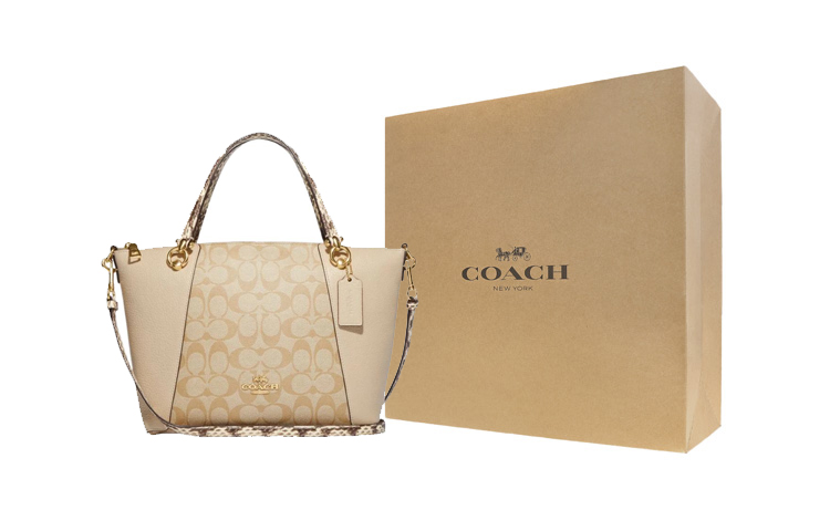 Coach Женская сумка Kacey из канваса с покрытием и кожаной отделкой, размер Medium, цвет хаки и слоновая кость
Coach Женская сумка Kacey из канваса с покрытием и кожаной отделкой, размер Medium, цвет хаки и слоновая кость