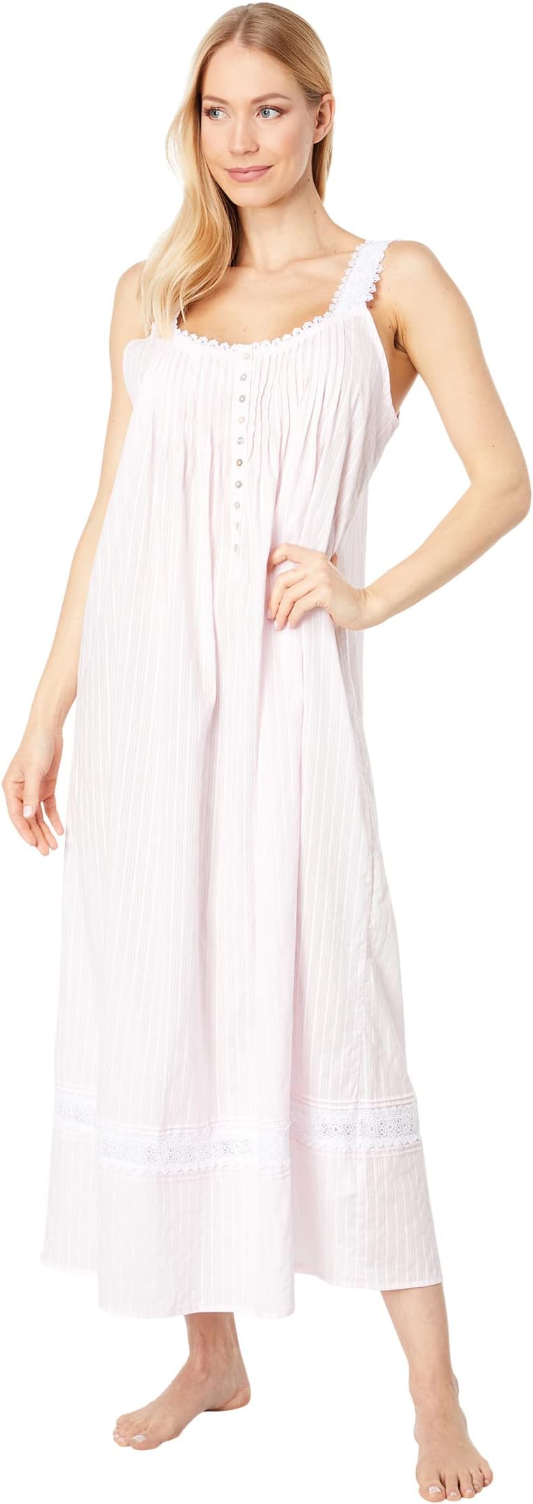 Тканая балетная ночная рубашка без рукавов из хлопка в полоску с добби Eileen West, цвет Solid Blush
Тканая балетная ночная рубашка без рукавов из хлопка в полоску с добби Eileen West, цвет Solid Blush