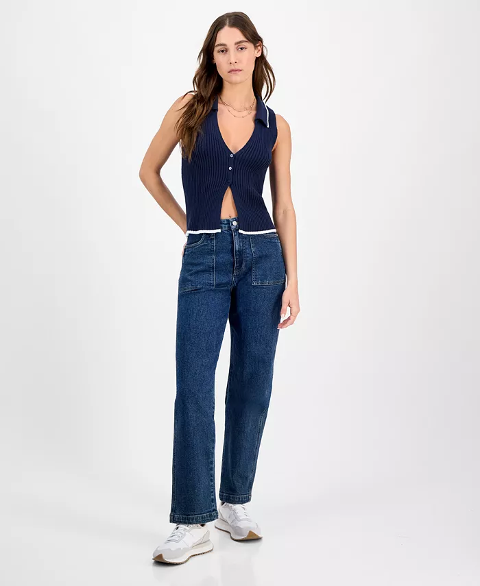 Жилет-свитер с развевающимся воротником для юниоров Freshman, синий
Жилет-свитер с развевающимся воротником для юниоров Freshman, синий