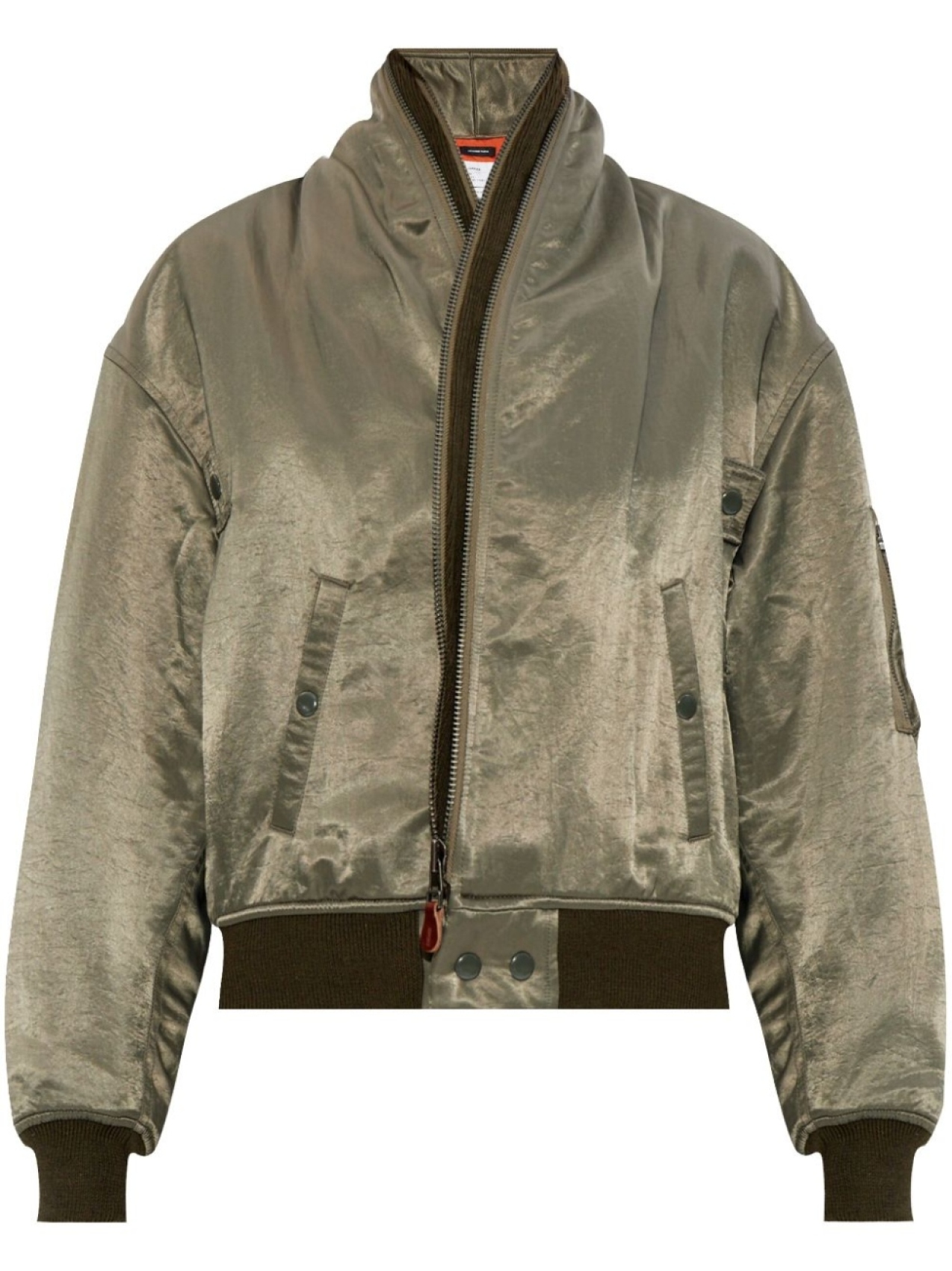 R13 куртка с воротником на молнии, зеленый
R13 куртка с воротником на молнии, зеленый