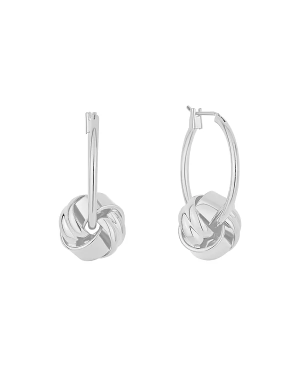 Классические маленькие серьги-кольца с узлом And Now This, silver
Классические маленькие серьги-кольца с узлом And Now This, silver