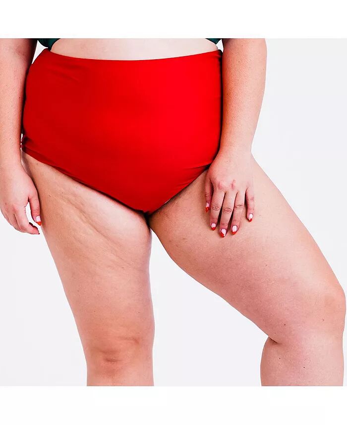 Низ бикини больших размеров с высокой талией Calypsa, красный
Низ бикини больших размеров с высокой талией Calypsa, красный