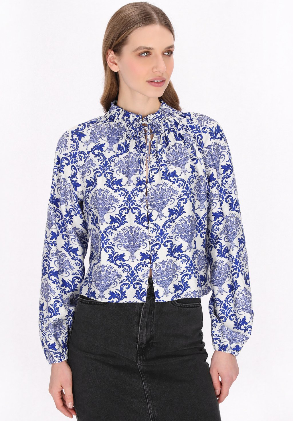 Блузка на пуговицах DreiMaster, синий
Блузка на пуговицах DreiMaster, синий