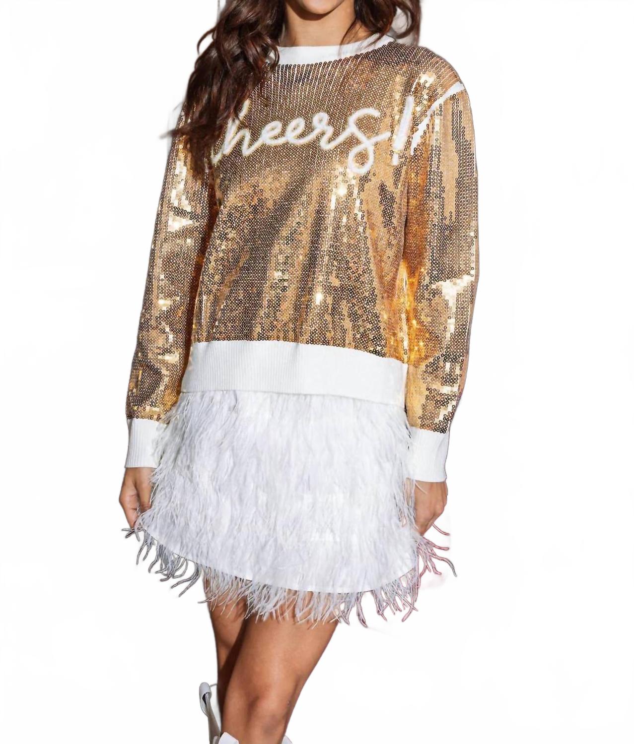 Золотой свитер с пайетками Cheers QUEEN OF SPARKLES
Золотой свитер с пайетками Cheers QUEEN OF SPARKLES