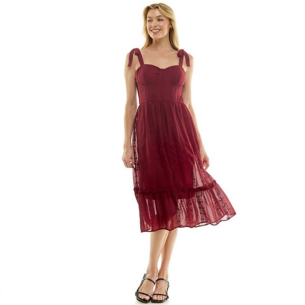 Детское платье миди с вышивкой и чашечками Lily Rose, Burgundy
Детское платье миди с вышивкой и чашечками Lily Rose, Burgundy