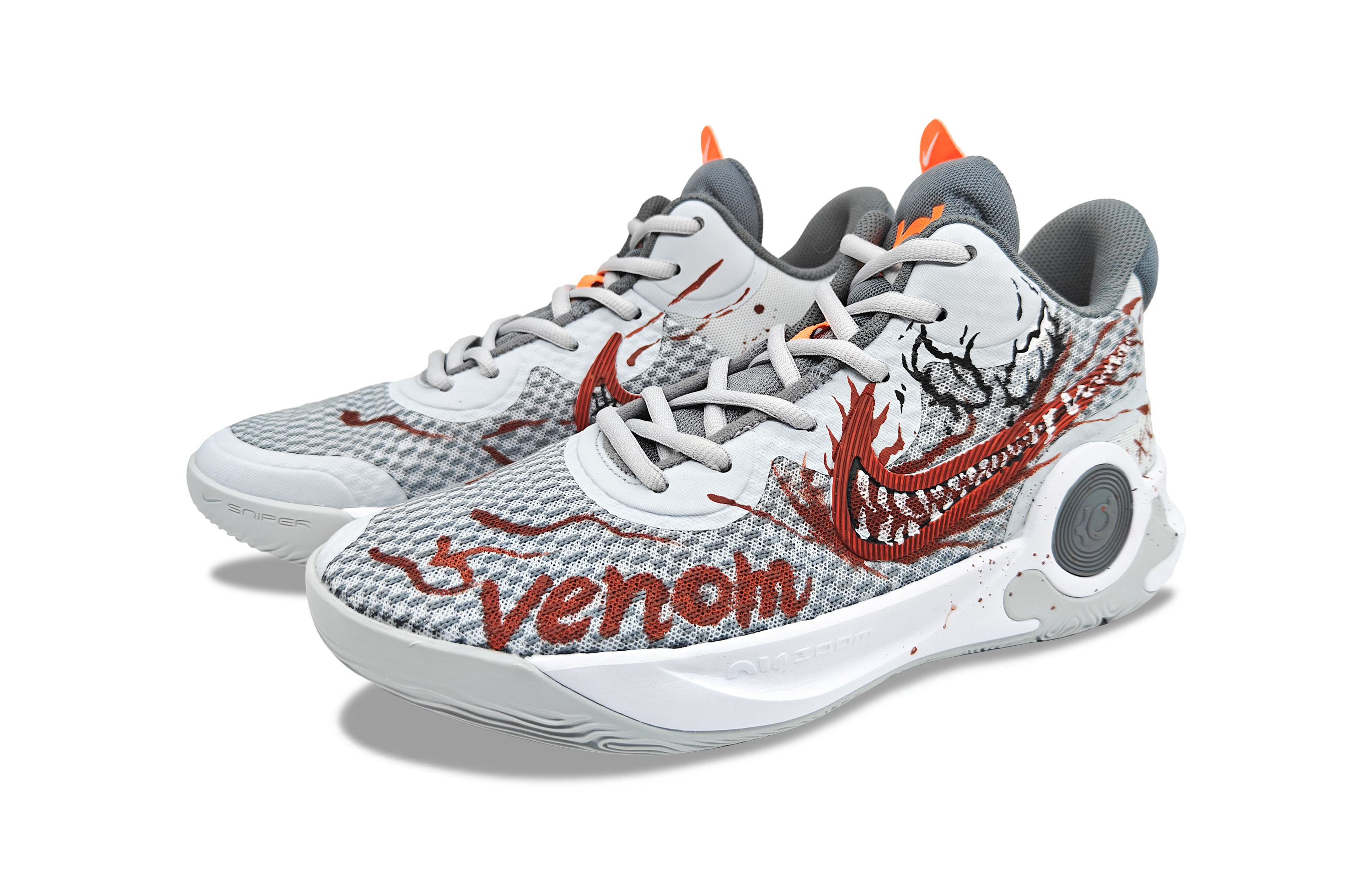 Баскетбольные кроссовки KD Trey 5 IX унисекс среднего размера серо-красно-белые Nike