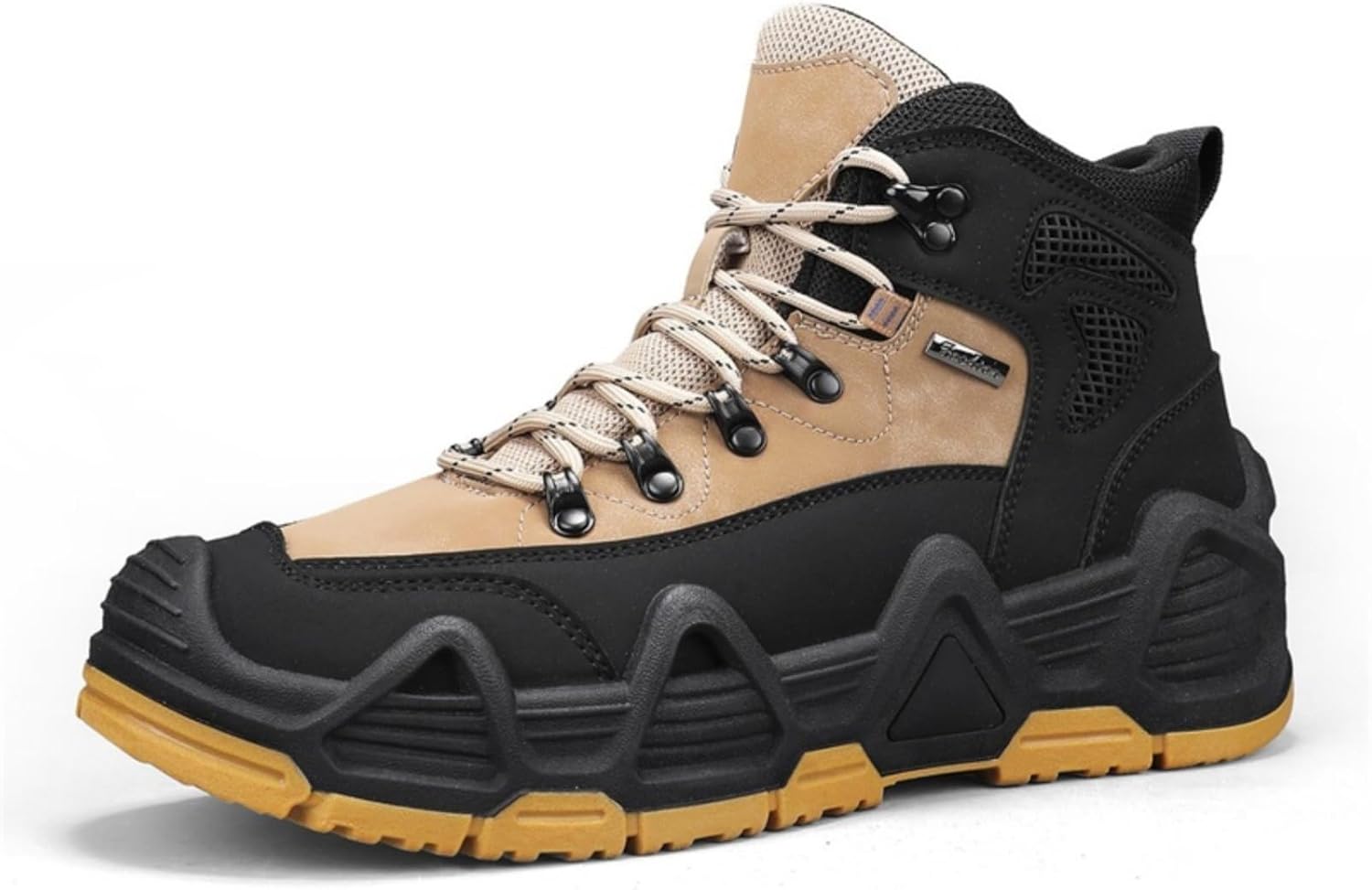 Мужские высокие треккинговые кроссовки из кожи и сетки с поддержкой голеностопа, прочная обувь для активного отдыха, для походов в горах и повседневного городского стиля Kelibasi, хаки
Мужские высокие треккинговые кроссовки из кожи и сетки с поддержкой голеностопа, прочная обувь для активного отдыха, для походов в горах и повседневного городского стиля Kelibasi, хаки