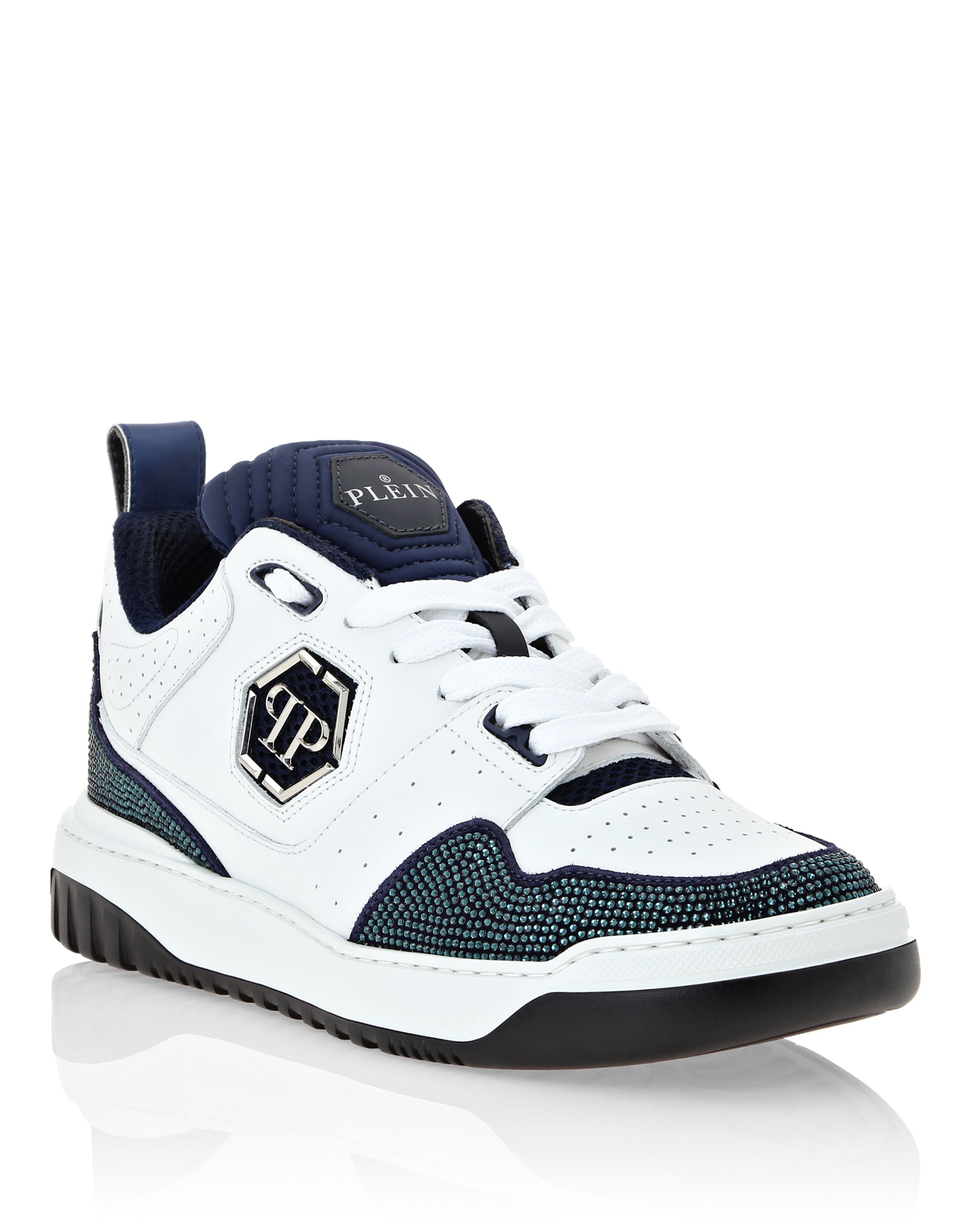 Кроссовки из микса кожи Lo-Top Crystal PHILIPP PLEIN, белый/темно-синий
Кроссовки из микса кожи Lo-Top Crystal PHILIPP PLEIN, белый/темно-синий