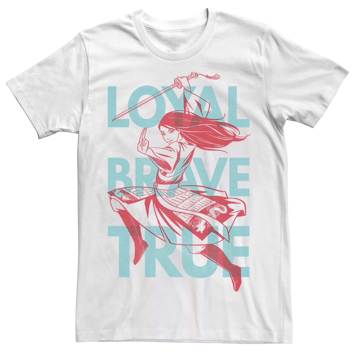 Мужская футболка Mulan Live Action Loyal Brave с накладным текстом True Text Disney
Мужская футболка Mulan Live Action Loyal Brave с накладным текстом True Text Disney