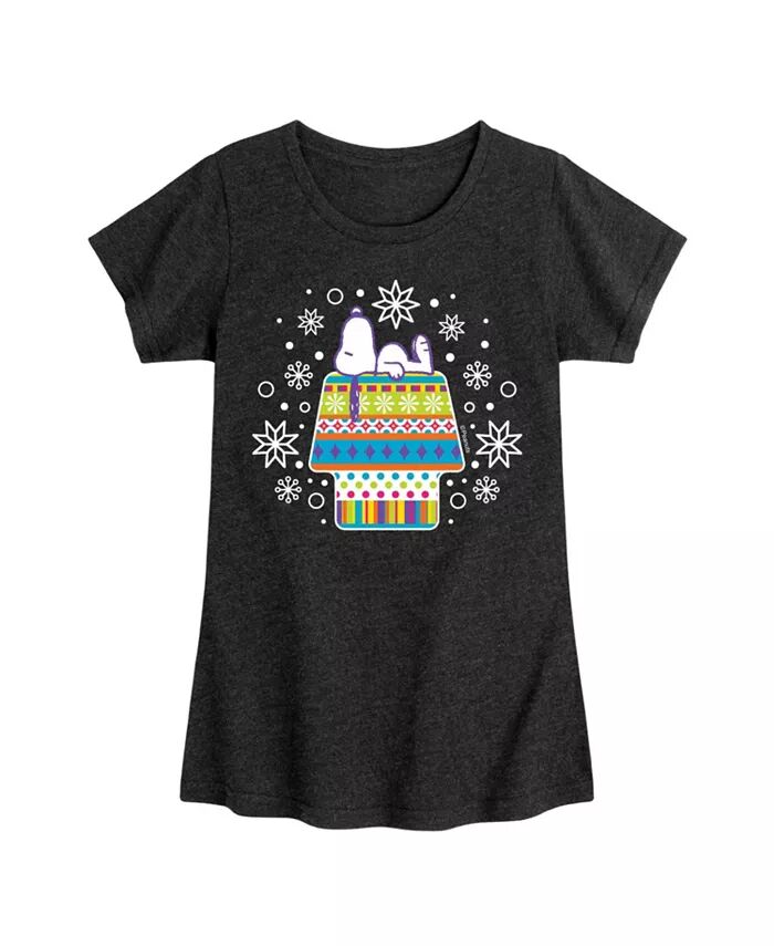 Футболка с коротким рукавом с рисунком Снупи и домиком и снежинками для больших девочек Peanuts, черный
Футболка с коротким рукавом с рисунком Снупи и домиком и снежинками для больших девочек Peanuts, черный