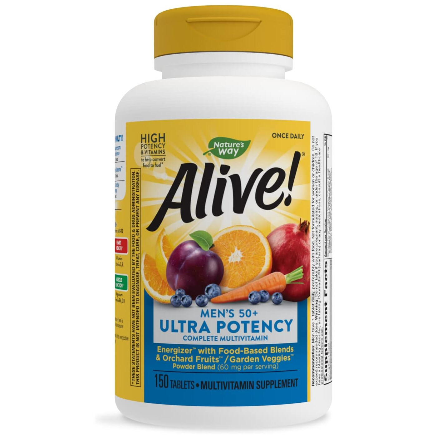 Мультивитамины для мужчин 50+ Nature's Way Alive! Ultra Potency Complete Gluten-Free, 150 таблеток
Мультивитамины для мужчин 50+ Nature's Way Alive! Ultra Potency Complete Gluten-Free, 150 таблеток