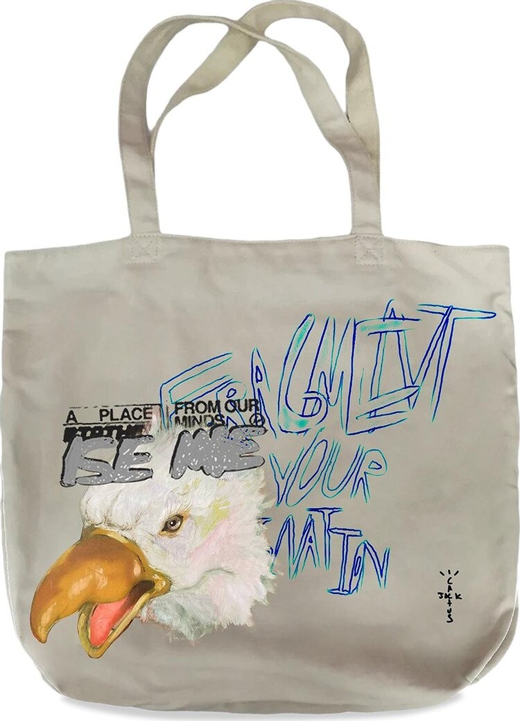 Сумка Cactus Jack by Travis Scott For Fragment Flames Tote White, белый 
Сумка Cactus Jack by Travis Scott For Fragment Flames Tote White, белый