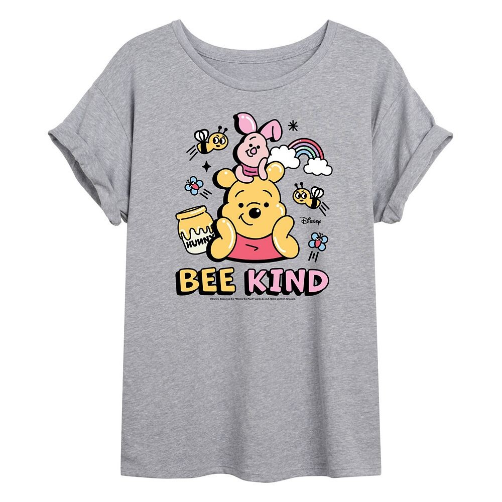Летящая футболка Disney's Winnie The Pooh Piglet & Pooh Juniors Bee Kind, цвет Heather Gray 
Летящая футболка Disney's Winnie The Pooh Piglet & Pooh Juniors Bee Kind, цвет Heather Gray