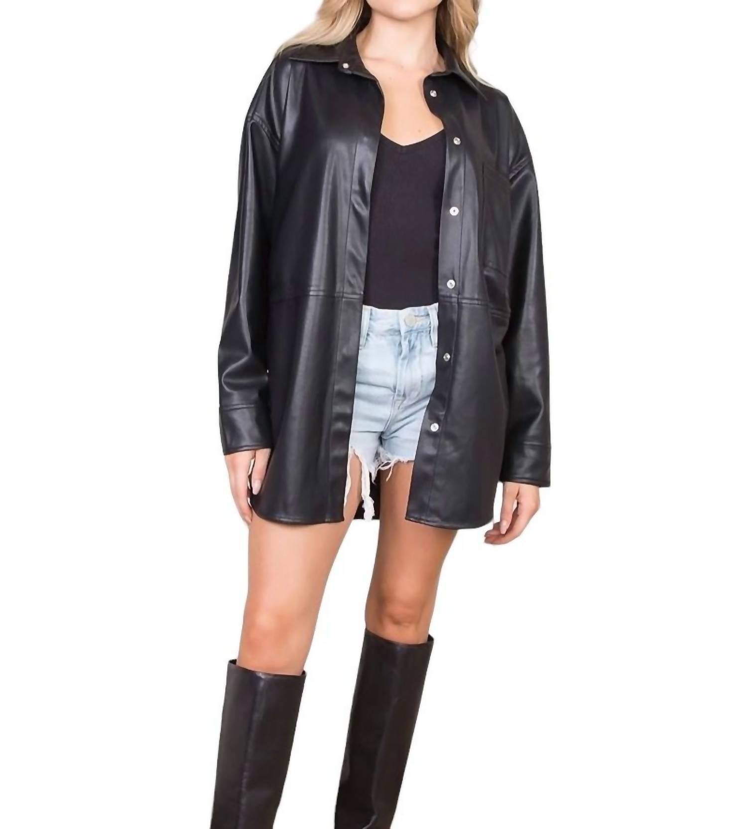 Куртка из кожзаменителя черного цвета Smoke & Mirrors
Куртка из кожзаменителя черного цвета Smoke & Mirrors