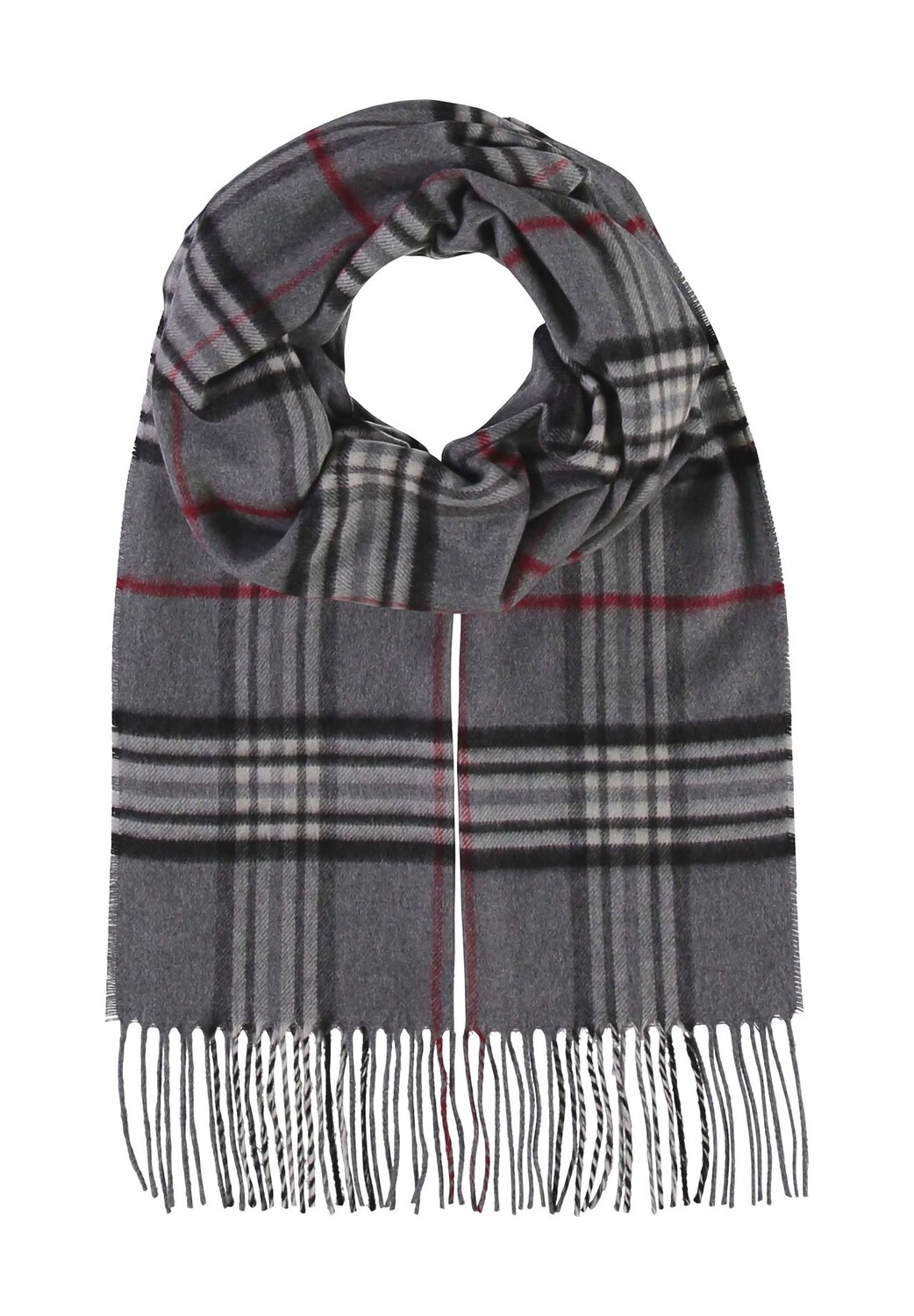 Женский клетчатый шарф с бахромой Adagio, серый
Женский клетчатый шарф с бахромой Adagio, серый