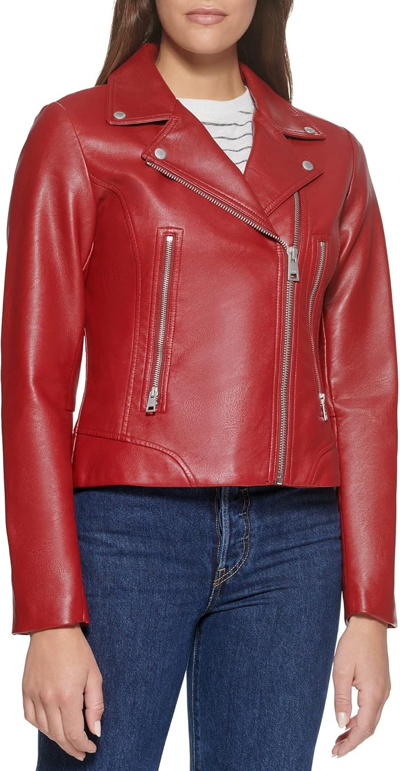 Levi's Женская мото-куртка 538 из экокожи, Deep Red 
Levi's Женская мото-куртка 538 из экокожи, Deep Red