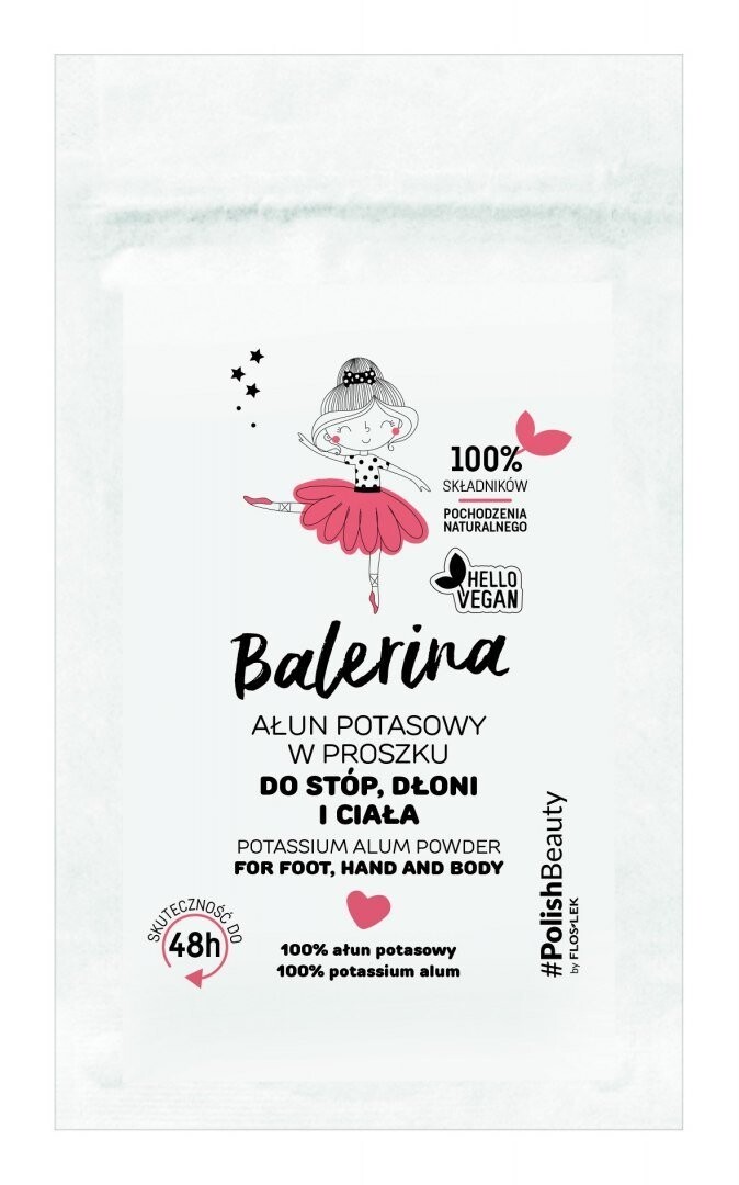 Floslek Balerina Порошок калийно-алюминиевых квасцов для ног, рук и тела 25г Flos-Lek
Floslek Balerina Порошок калийно-алюминиевых квасцов для ног, рук и тела 25г Flos-Lek