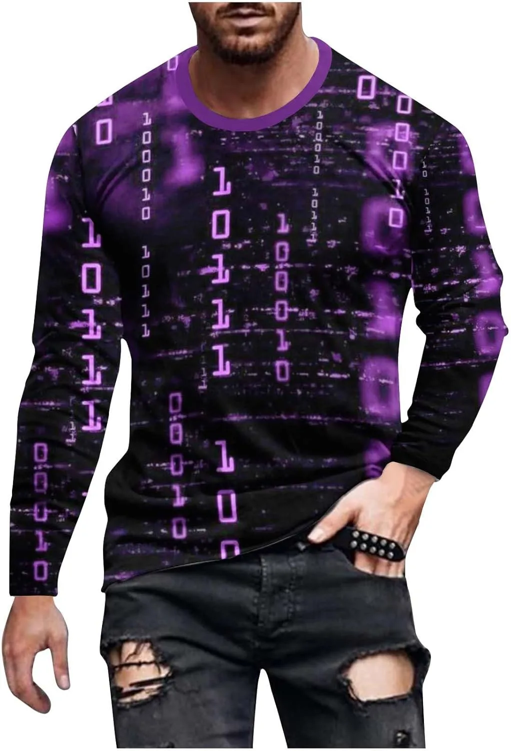 Мужская футболка с 3D принтом, Big and Tall, длинный рукав, свободный крой
Мужская футболка с 3D принтом, Big and Tall, длинный рукав, свободный крой