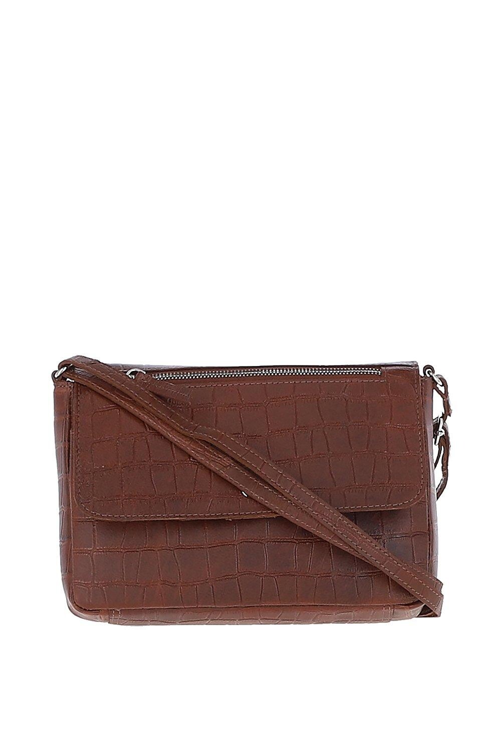 Сумка на плечо 'Valentina' из натуральной кожи с клапаном и принтом под крокодила Ashwood Leather, коричневый
Сумка на плечо 'Valentina' из натуральной кожи с клапаном и принтом под крокодила Ashwood Leather, коричневый
