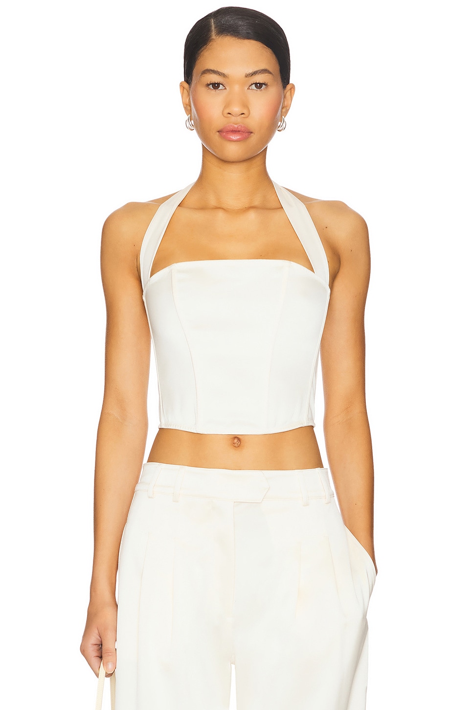 Атласный корсет-топ на шее Fleur Du Mal, vanilla
Атласный корсет-топ на шее Fleur Du Mal, vanilla