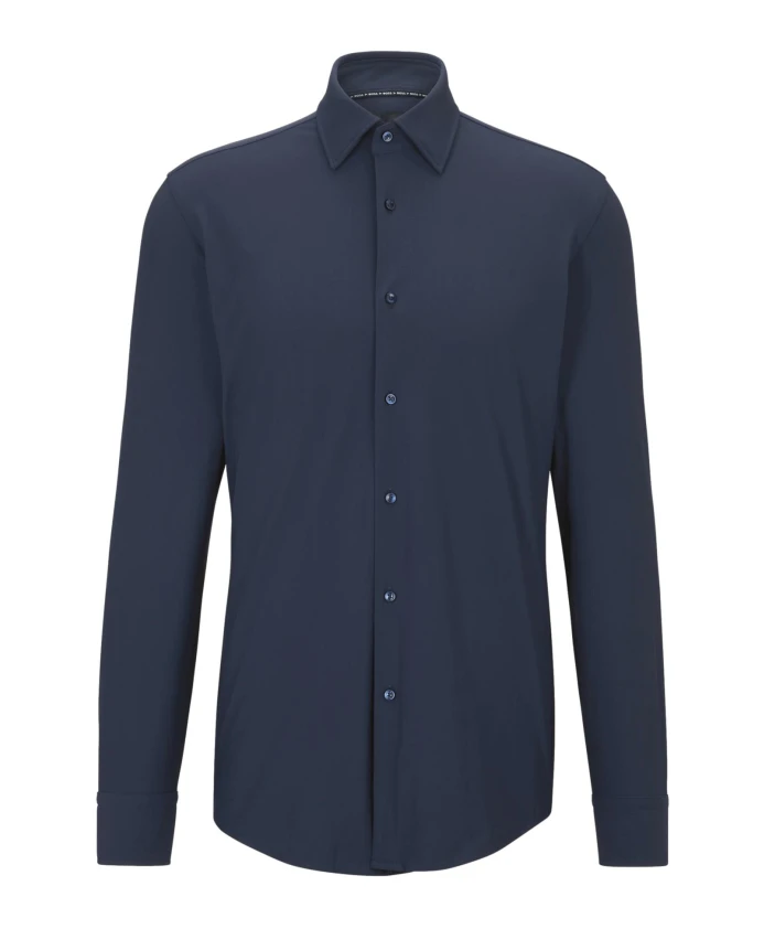 Приталенная деловая рубашка, синяя Hugo, синий
Приталенная деловая рубашка, синяя Hugo, синий