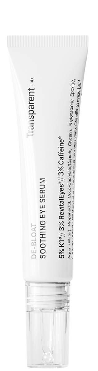 Сыворотка для глаз Transparent Lab De-bloat Soothing Eye Serum, 15 мл
Сыворотка для глаз Transparent Lab De-bloat Soothing Eye Serum, 15 мл