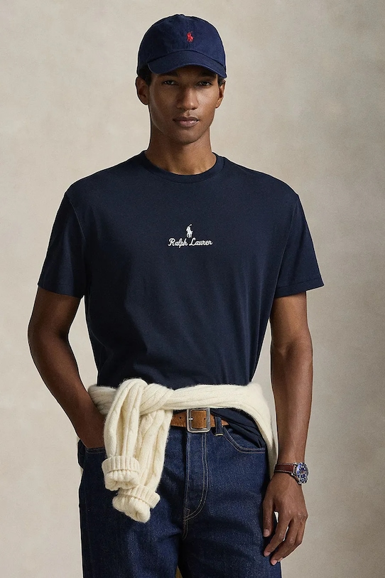 Хлопковая футболка Polo Ralph Lauren, темно-синий
Хлопковая футболка Polo Ralph Lauren, темно-синий