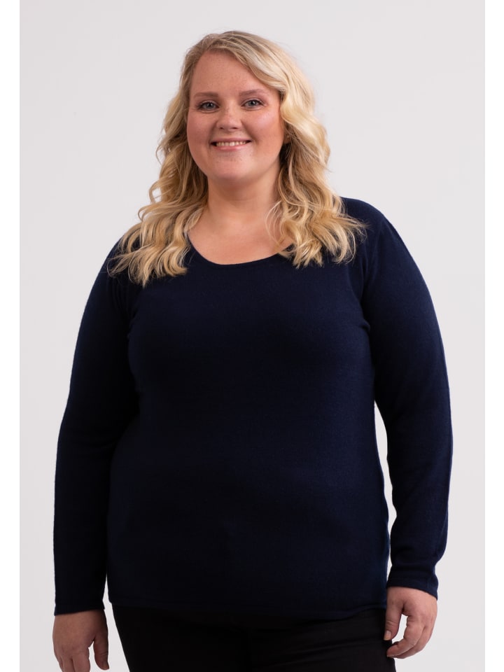 Свитер с круглым вырезом темно-синего цвета CASH-MERE.CH
Свитер с круглым вырезом темно-синего цвета CASH-MERE.CH