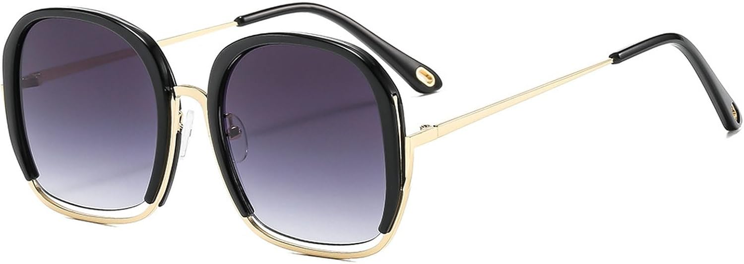 Ретро-солнцезащитные очки овальной формы для женщин. Модные квадратные солнцезащитные очки большого размера с линзами цвета шампанского и защитой от УФ-излучения. Стиль 90-х mincl, Black
Ретро-солнцезащитные очки овальной формы для женщин. Модные квадратные солнцезащитные очки большого размера с линзами цвета шампанского и защитой от УФ-излучения. Стиль 90-х mincl, Black