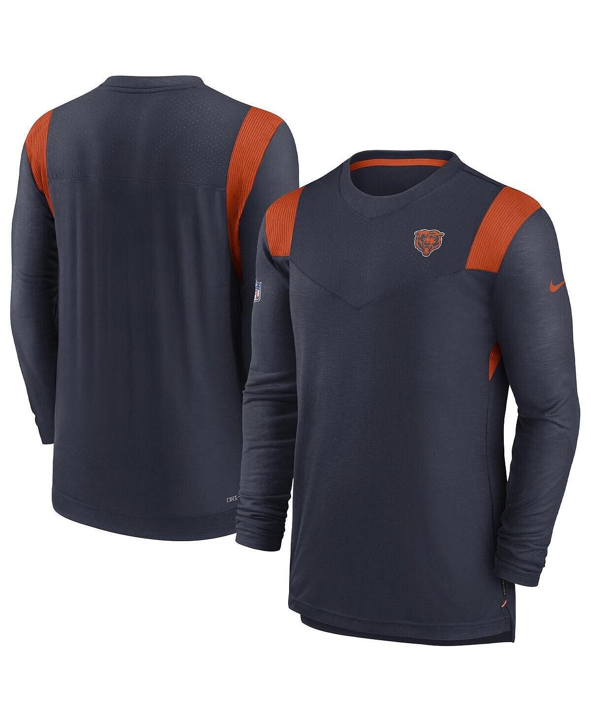 Мужская темно-синяя футболка с длинным рукавом chicago bears sideline в тон с логотипом performance player Nike, синий
Мужская темно-синяя футболка с длинным рукавом chicago bears sideline в тон с логотипом performance player Nike, синий