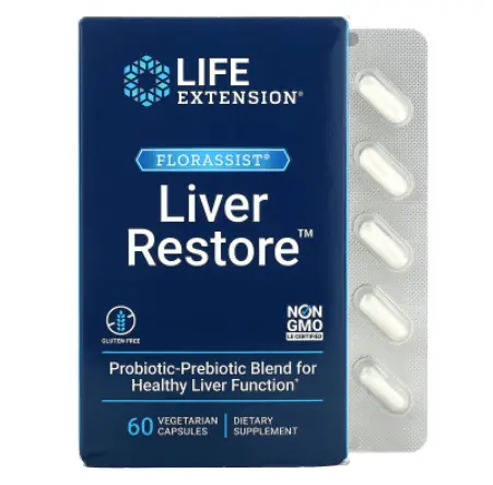 Добавка для здоровья печени FLORASSIST Liver Restore 60 капсул Life Extension
Добавка для здоровья печени FLORASSIST Liver Restore 60 капсул Life Extension