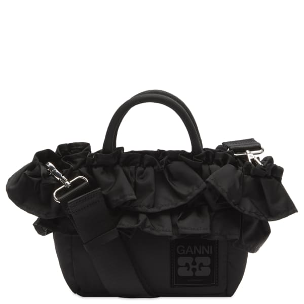Мини-Шоппер с оборкой Ganni, черный
Мини-Шоппер с оборкой Ganni, черный