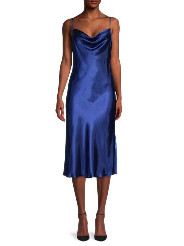 Однотонное атласное платье-комбинация по косой Bebe Royal
Однотонное атласное платье-комбинация по косой Bebe Royal