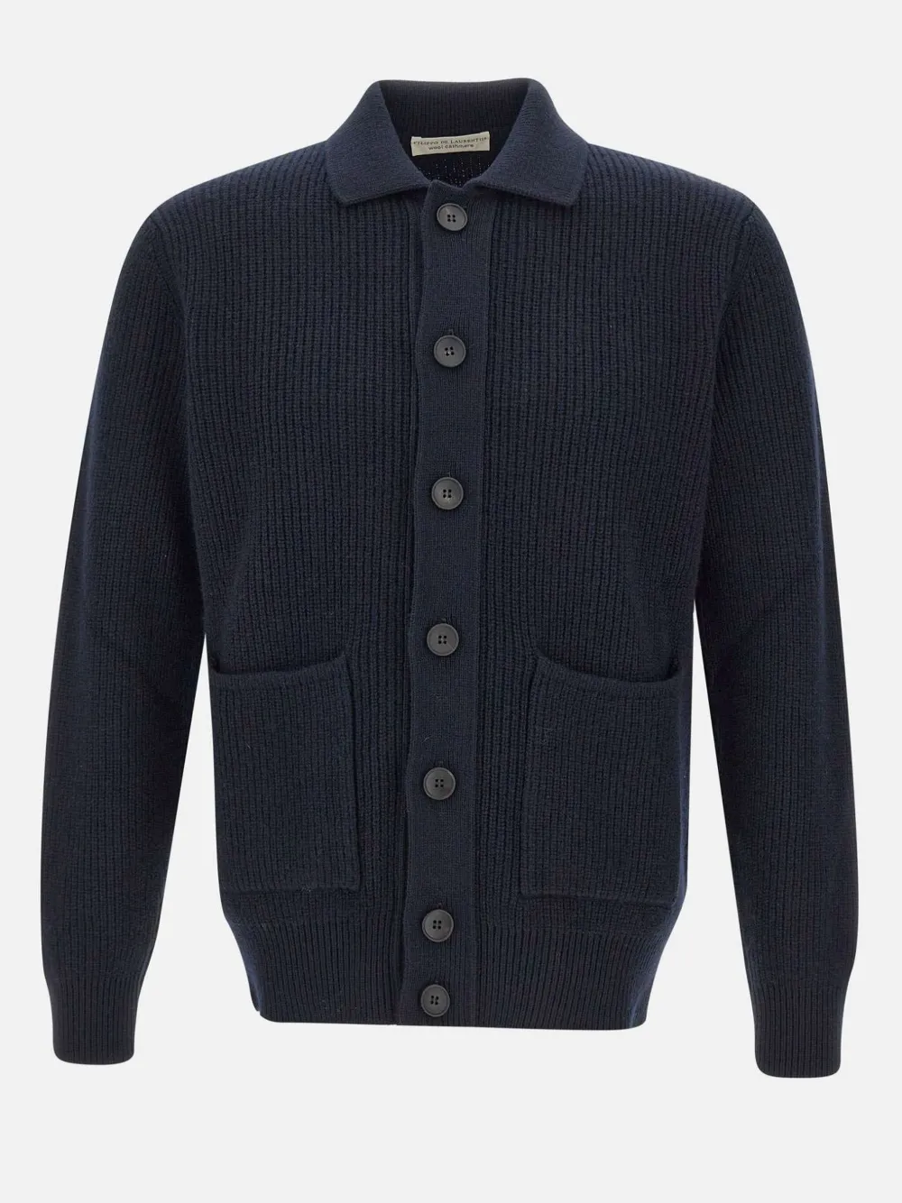 Кардиган в рубчик с накладным карманом Filippo De Laurentiis, синий
Кардиган в рубчик с накладным карманом Filippo De Laurentiis, синий