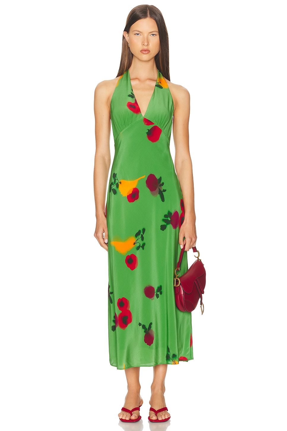 Платье Lucca из шелка Staud, Farmers Market Leaf
Платье Lucca из шелка Staud, Farmers Market Leaf