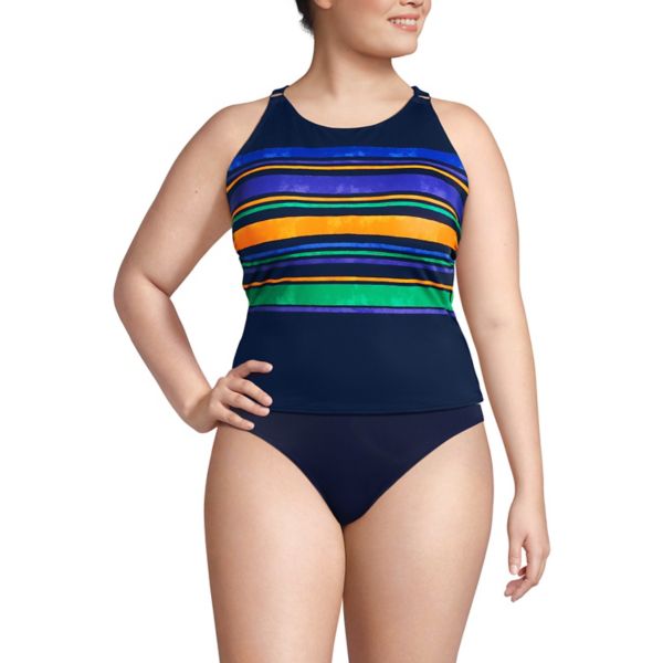 Купальник-топ с высоким вырезом и бретелями на спине больших размеров Lands' End, цвет deep sea stripes
Купальник-топ с высоким вырезом и бретелями на спине больших размеров Lands' End, цвет deep sea stripes