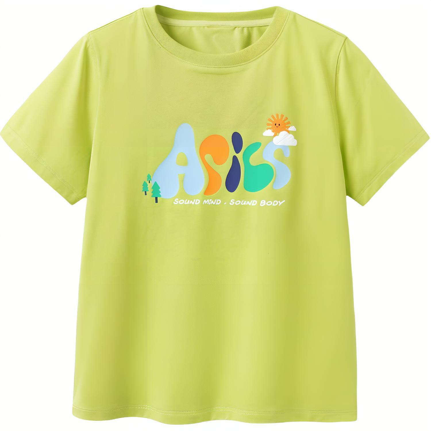 Детская футболка с круглым вырезом, средней толщины Asics, желтый зеленый
Детская футболка с круглым вырезом, средней толщины Asics, желтый зеленый