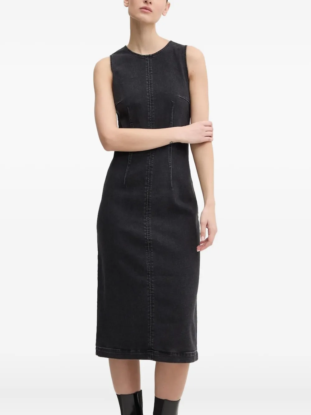 Платье миди без рукавов со швами HUGO, черный
Платье миди без рукавов со швами HUGO, черный