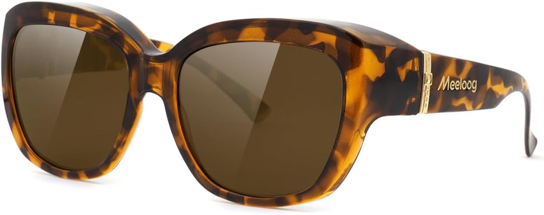 Солнцезащитные очки Meeloog Fit Over Glasses для женщин, увеличенные поляризованные солнцезащитные очки, надеваемые поверх обычных очков, солнцезащитные очки для вождения MST6494, Tortoise Frame Brown Lens
Солнцезащитные очки Meeloog Fit Over Glasses для женщин, увеличенные поляризованные солнцезащитные очки, надеваемые поверх обычных очков, солнцезащитные очки для вождения MST6494, Tortoise Frame Brown Lens