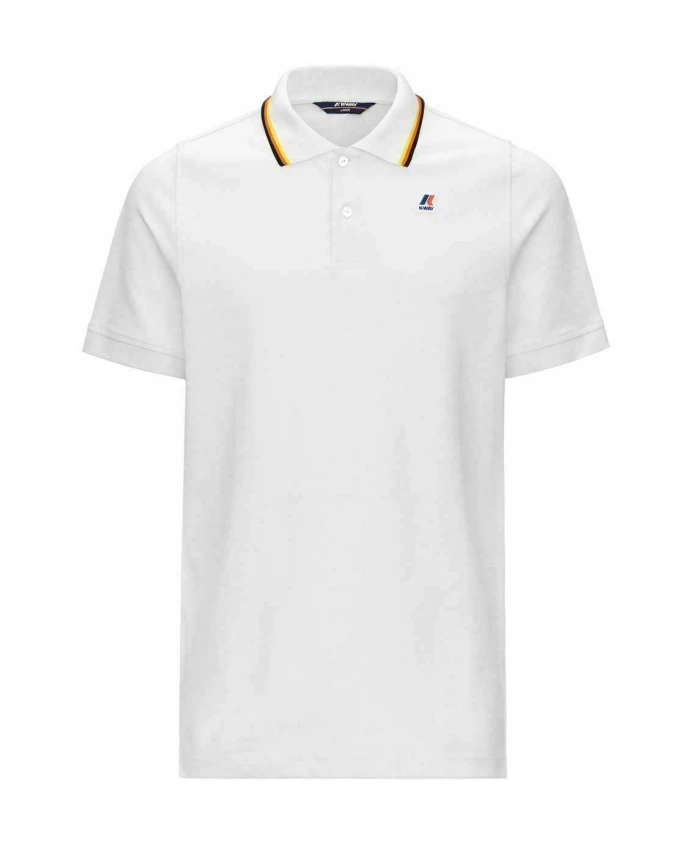 Полосатая приталенная рубашка-поло с короткими рукавами K-Way, белый
Полосатая приталенная рубашка-поло с короткими рукавами K-Way, белый