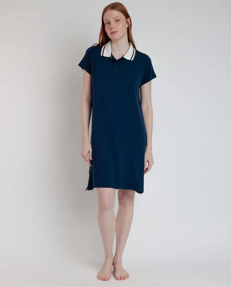 Женская короткая ночная рубашка из вискозного трикотажа Admas, тёмно-синий
Женская короткая ночная рубашка из вискозного трикотажа Admas, тёмно-синий