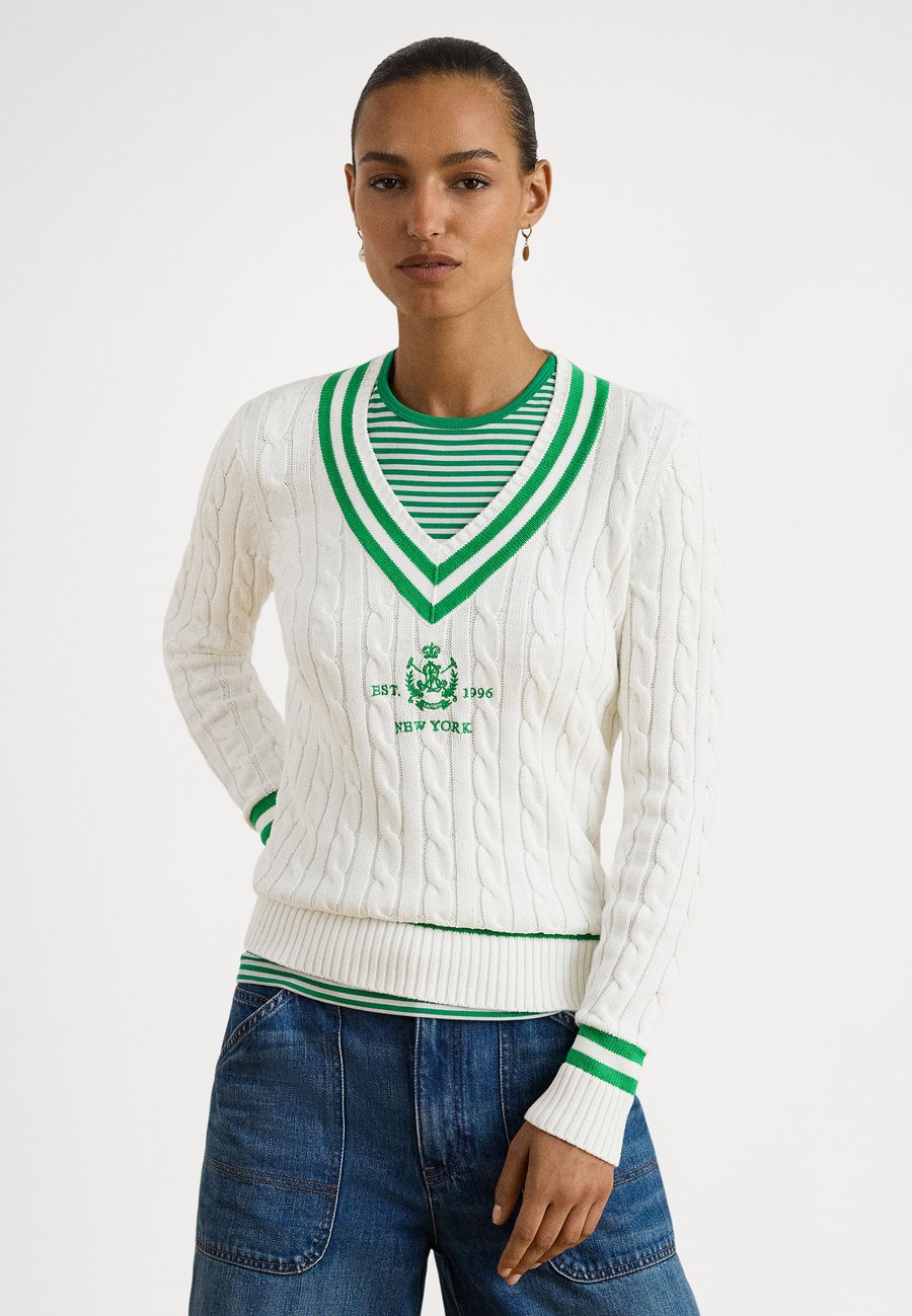 Джемпер Lauren Ralph Lauren CABLE KNIT CRICKET SWEATER, White/Stem/White
Джемпер Lauren Ralph Lauren CABLE KNIT CRICKET SWEATER, White/Stem/White