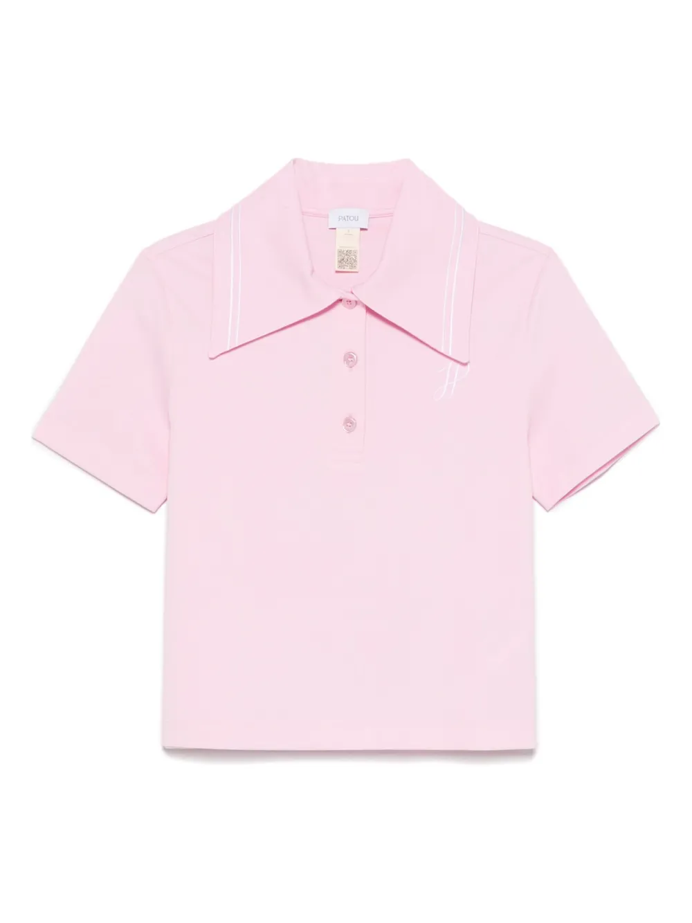 Рубашка поло с вышитым логотипом Patou, розовый 
Рубашка поло с вышитым логотипом Patou, розовый