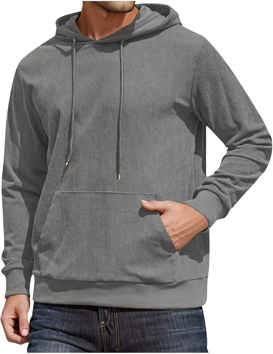 Толстовка с капюшоном из вельвета для мужчин, с длинным рукавом и кулиской
Толстовка с капюшоном из вельвета для мужчин, с длинным рукавом и кулиской